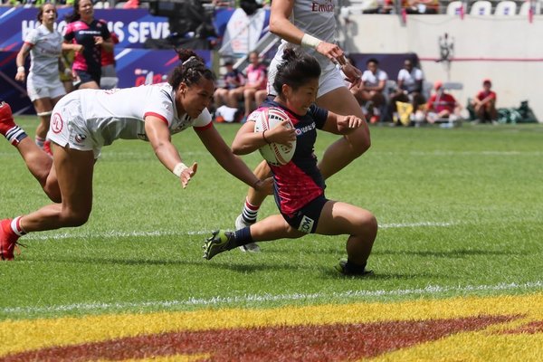 女子セブンズ日本代表「HSBCワールドラグビー女子セブンズシリーズ2017-2018 第5戦 フランス大会」プールC 第1戦アメリカ戦