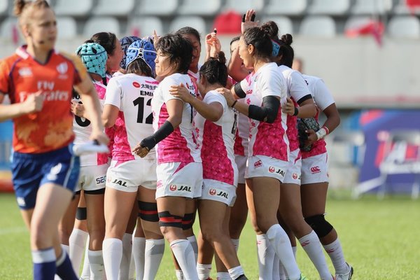 女子セブンズ日本代表「HSBCワールドラグビー女子セブンズシリーズ2017-2018 第5戦 フランス大会」プールC 第2戦フランス戦