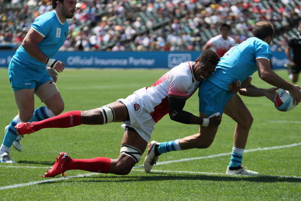 「ラグビーワールドカップ・セブンズ2018」第1戦 ウルグアイ戦