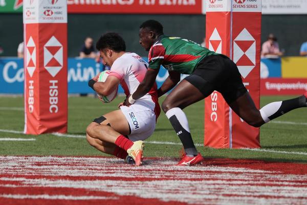 「HSBCワールドラグビーセブンズシリーズ　ドバイ大会」13位決定トーナメント　ケニア戦　