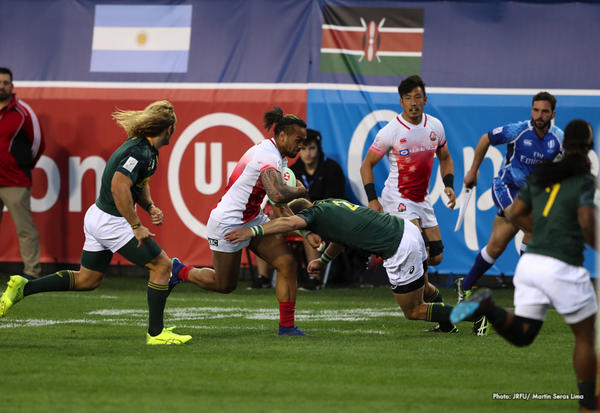 3/1「HSBC ワールドラグビーセブンズシリーズ2018-2019第5戦アメリカ大会」大会第1日　南アフリカ、イングランド戦