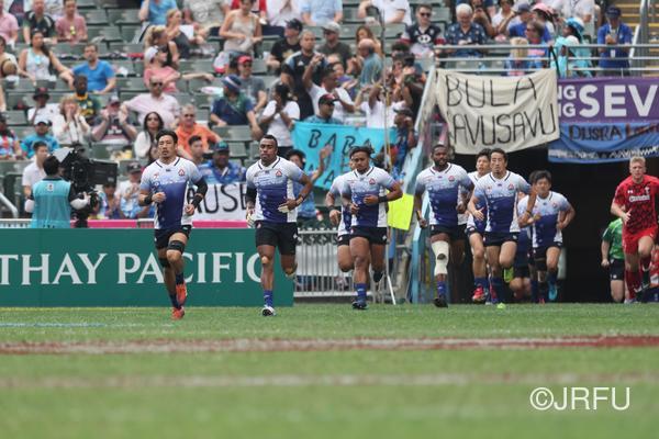 4/7「HSBC ワールドラグビーセブンズシリーズ2018-2019第7戦香港大会」大会第3日(最終日)　チャレンジトロフィートーナメント準々決勝　ウェールズ戦