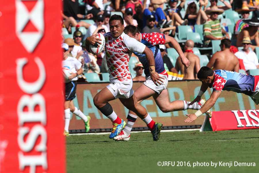 2016/2/6「HSBCワールドラグビーセブンズシリーズ 2015-2016 第4戦 オーストラリア大会」プールD第2戦 男子セブンズ日本代表 vs アメリカ代表