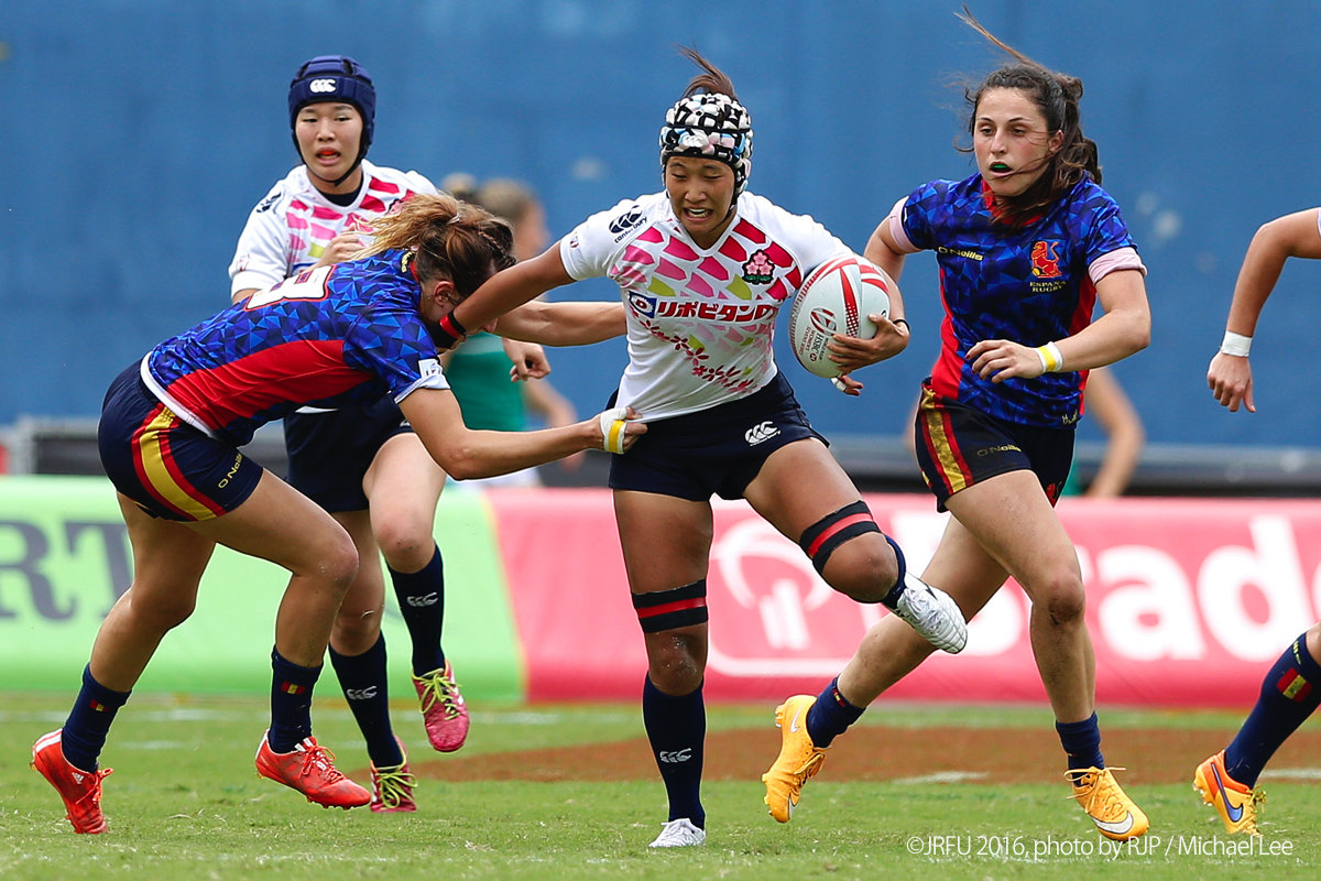 2016/2/20「HSBCワールドラグビー女子セブンズシリーズ第2戦 ブラジル大会」ボウル準決勝 サクラセブンズ vs スペイン代表