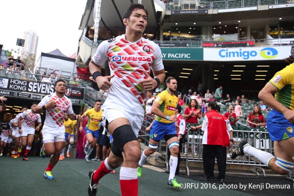 2016/4/8「香港セブンズ（HSBCワールドラグビーセブンズシリーズ2016-2017コアチーム昇格決定大会）」プールG第1戦 男子セブンズ日本代表 vs ブラジル代表