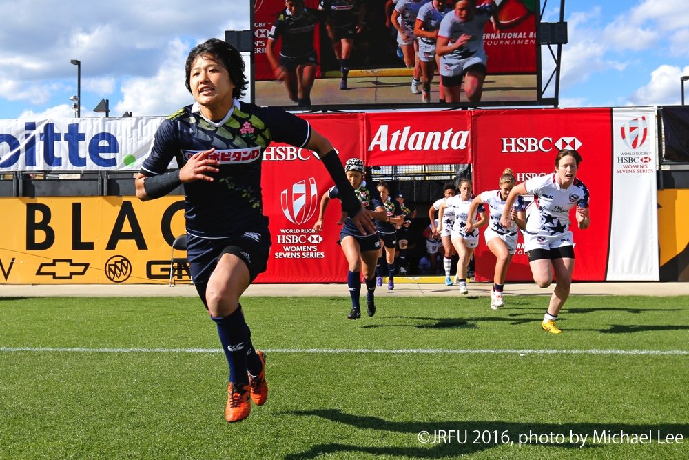 2016/4/8「HSBCワールドラグビーセブンズシリーズ アメリカ大会」プールC第2戦 サクラセブンズ vs 女子セブンズアメリカ代表