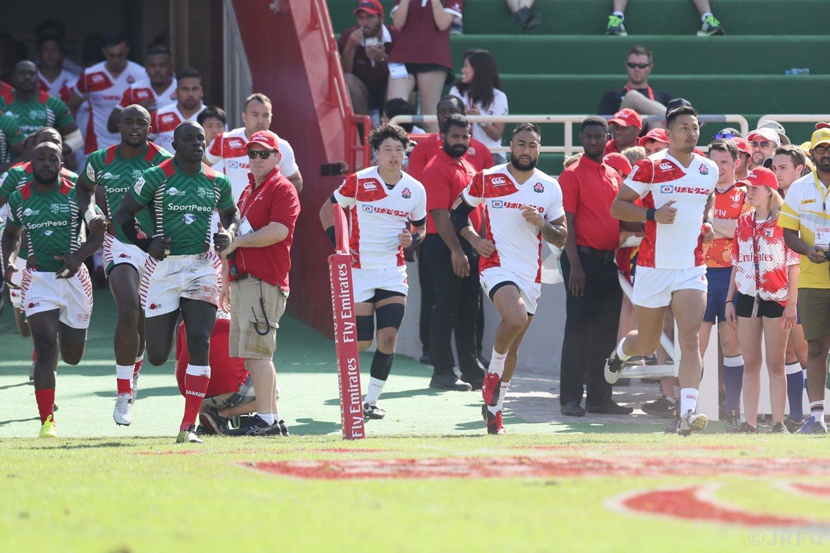 2016/12/2「HSBCワールドラグビーセブンズシリーズ2016-2017 ドバイ大会」プールD第2戦 男子セブンズ日本代表 vs ケニア代表