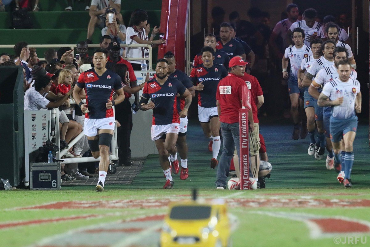 2016/12/2「HSBCワールドラグビーセブンズシリーズ2016-2017 ドバイ大会」プールD第3戦 男子セブンズ日本代表 vs フランス代表