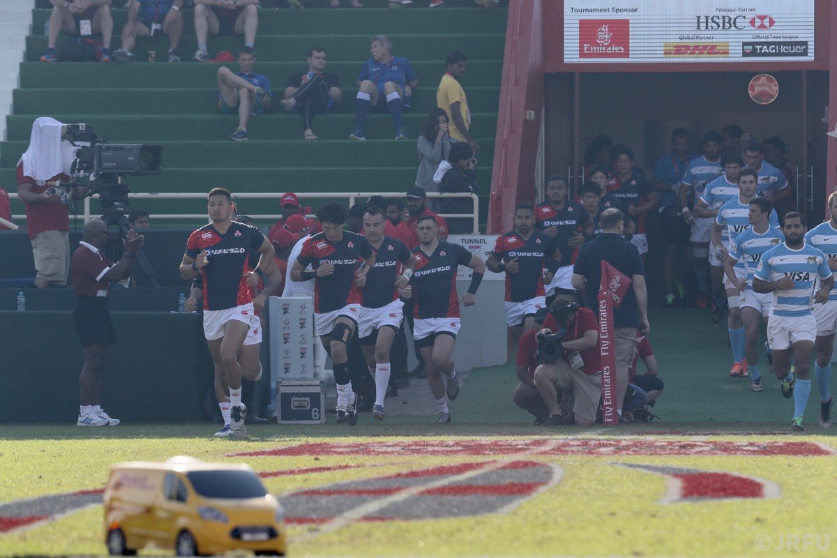 2016/12/3「HSBCワールドラグビーセブンズシリーズ2016-2017 ドバイ大会」チャレンジトロフィートーナメント第1戦 男子セブンズ日本代表 vs アルゼンチン代表