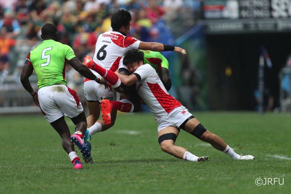 2017/4/9「HSBCワールドラグビーセブンズシリーズ2016-2017 第7戦 香港大会」チャレンジトロフィー第1戦 男子セブンズ日本代表 vs ケニア代表