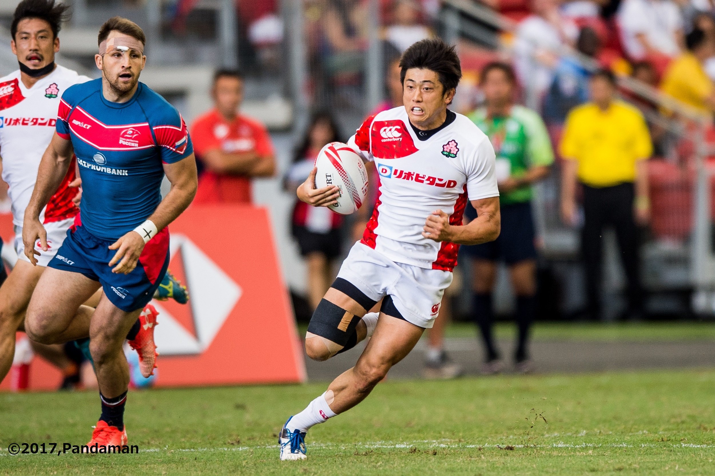 2017/4/16「HSBCワールドラグビーセブンズシリーズ2016-2017 第8戦 シンガポール大会」チャレンジトロフィートーナメント 男子セブンズ日本代表 vs ロシア代表