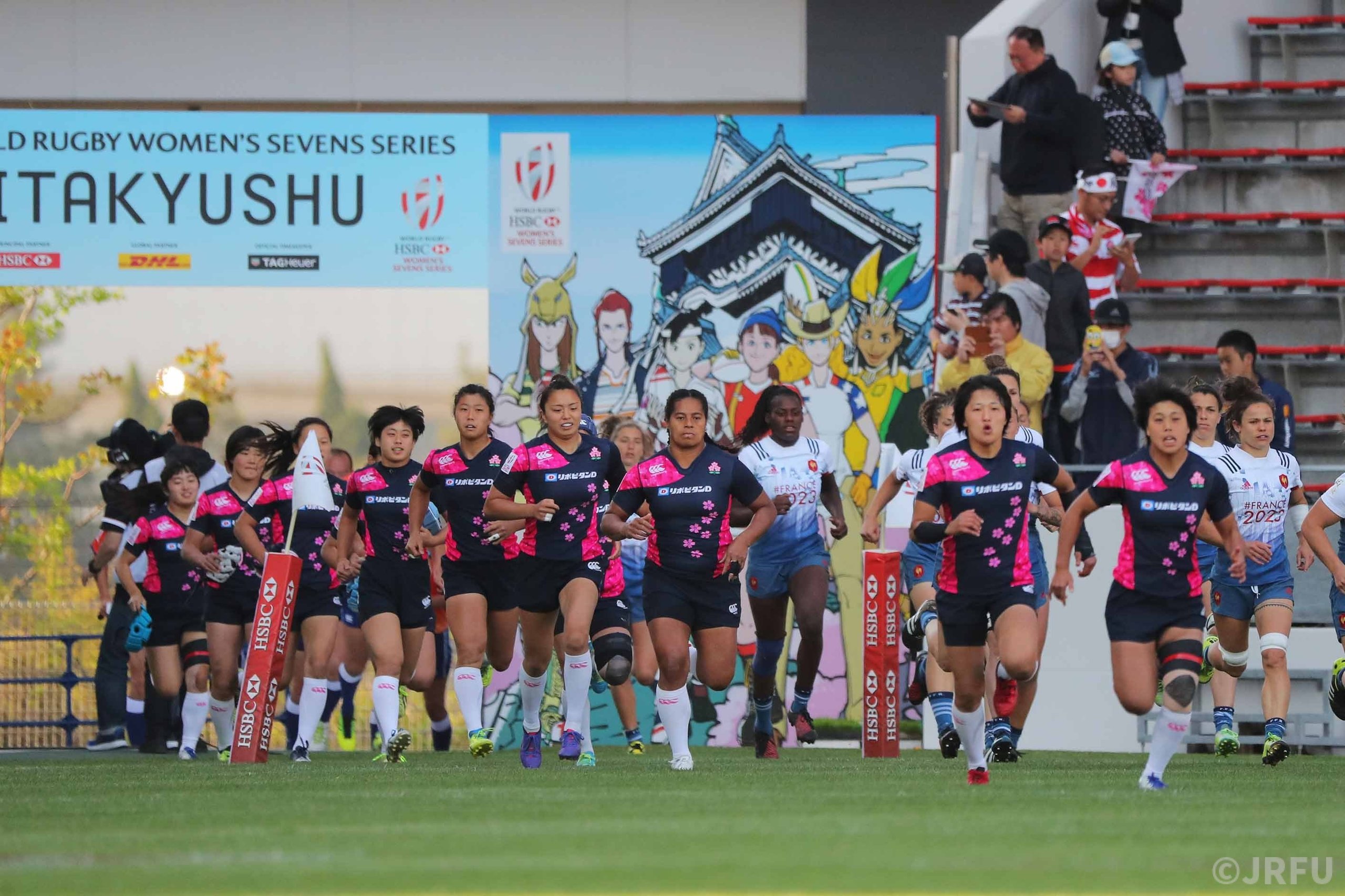 2017/4/22「HSBCワールドラグビー女子セブンズシリーズ 北九州大会」プールA第3戦 サクラセブンズ vs 女子セブンズフランス代表