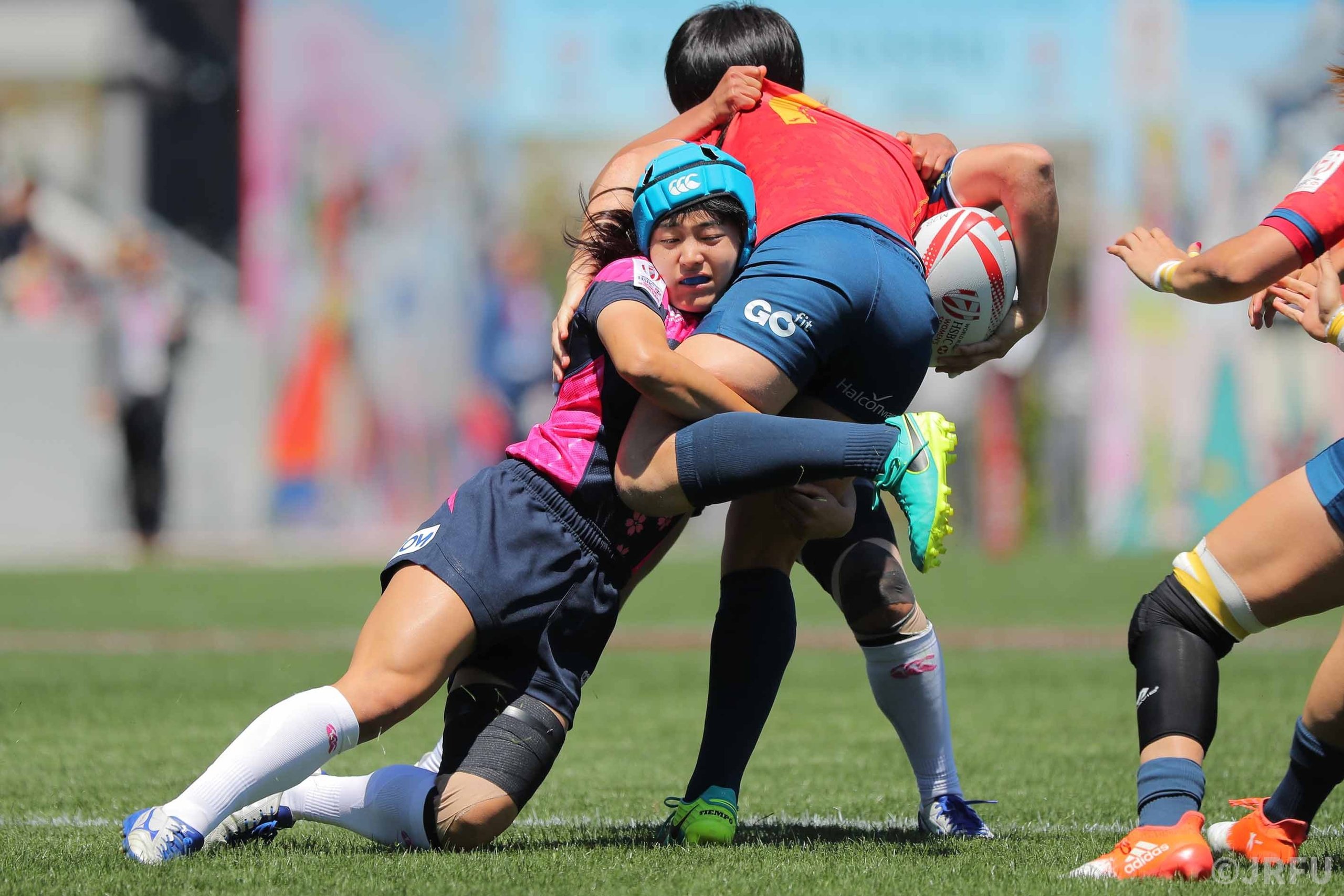 2017/4/23「HSBCワールドラグビー女子セブンズシリーズ 北九州大会」チャレンジトロフィー準決勝 サクラセブンズ vs 女子セブンズスペイン代表