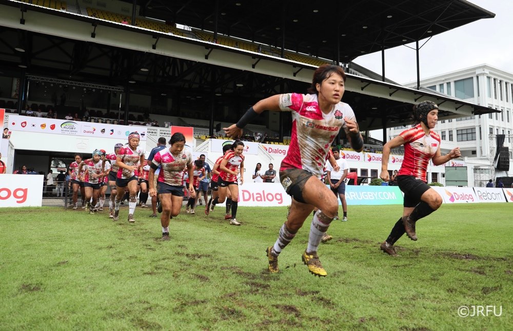 2017/10/15「アジアラグビー女子セブンズシリーズ2017」第2戦 スリランカ大会 カップ準々決勝 女子セブンズ日本代表 vs シンガポール代表