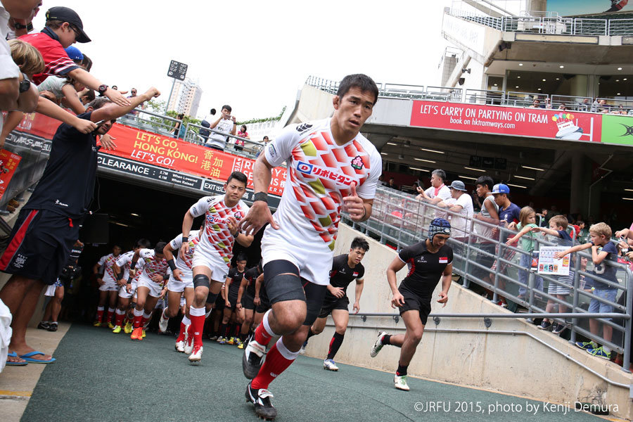 2015/11/7,8「7人制ラグビーアジア予選香港大会」プールA第2戦 男子セブンズ日本代表 vs シンガポール代表