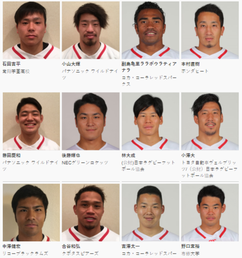 【男子セブンズ日本代表】「HSBCワールドラグビーセブンズシリーズ」第6戦カナダ大会 大会登録メンバー、番号のお知らせ