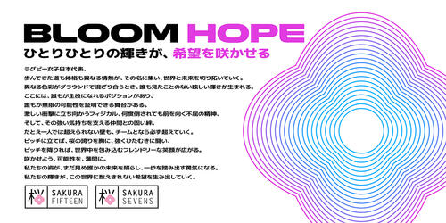 女子日本代表ブランドスローガン 「BLOOM HOPE ひとりひとりの輝きが、希望を咲かせる」　フォト＆メッセージ募集