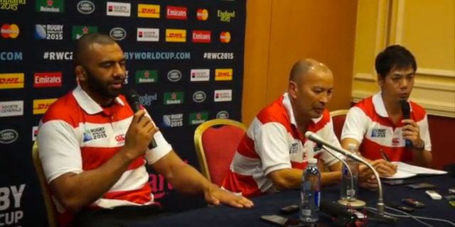 日本代表「ラグビーワールドカップ2015」南アフリカ代表戦 試合登録メンバー発表会見