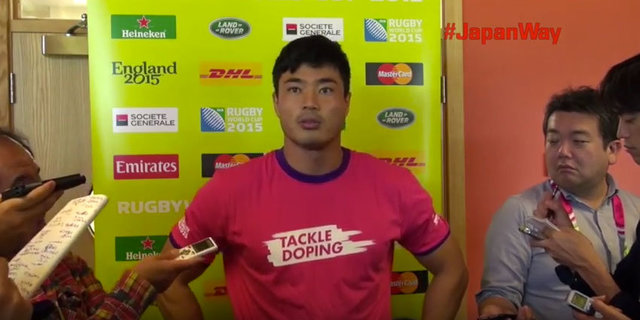 日本代表「ラグビーワールドカップ2015」Keep Rugby Clean Day! 山田選手、稲垣選手、ブロードハースト選手